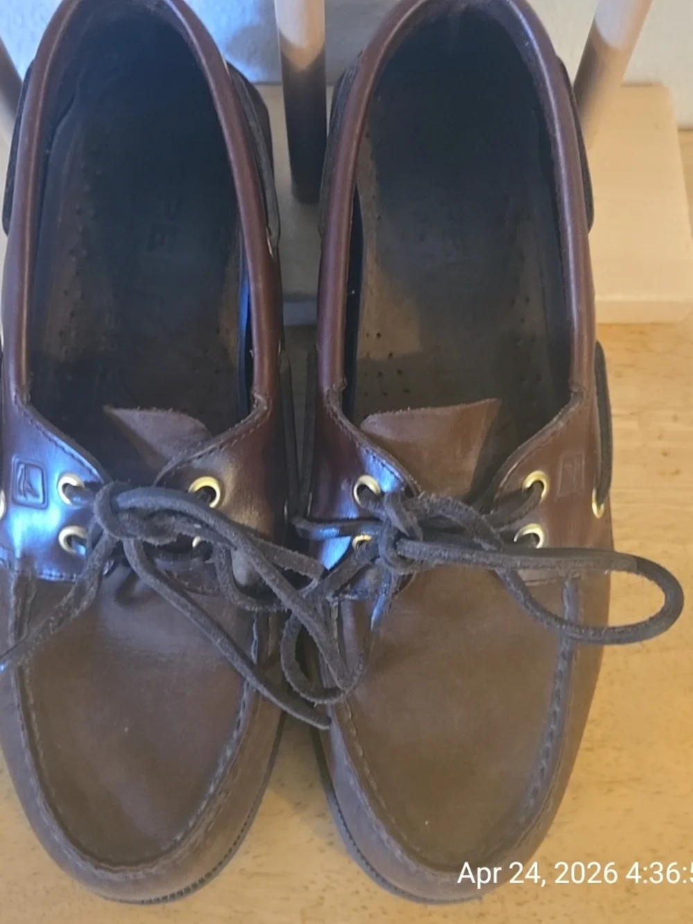 Men's Brown Leather Lace-Up Boat Shoes